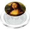 Bahaa's Tee Cool Sarcastic Mona Lisa Carrying Her Cat Graphic Designs PopSockets PopGrip per MagSafe
