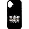 Cool 3 Hip Hop Trio Street Gold Chain Fu Custodia per iPhone 16 Plus Axolotl Rap Old School Retro Streetwear anni '80 '90 Tre
