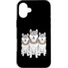 Cool 3 Hip Hop Trio Street Gold Chain Fu Custodia per iPhone 16 Plus Shiba Inu Dog Rap Old School Retro Streetwear 80s 90s Tre
