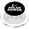 Earth's Love For Solar Power I Love Solar Power Energia rinnovabile Ambiente Ecologico PopSockets PopGrip per MagSafe
