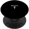 Christian Prayers And Bible Verse Gifts Credere Fede Minimalista Gesù Cool Christian PopSockets PopGrip Adesivo