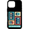 Old School Cassette Tapes 90s Vintage Gr Custodia per iPhone 16 Pro Max Nastro a cassetta retrò vintage con musica anni '80, stile hip hop, regalo per uomini e donne