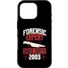 True Crime Merch for Investigative Crime Custodia per iPhone 16 Pro Esperto forense dalla nascita 2003 Compleanno a tema crimine vero