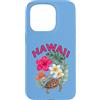 HAWAII ALOHA MAHALO ISLAND LIVING Scareb Custodia per iPhone 15 Pro HAWAII con HIBISCUS E HONU TURTLE
