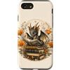 Cute Cottagecore Dragons with Books Desi Custodia per iPhone SE (2020) / 7/8 Dragon Reader Book Lover Fantasy, simpatica creatura floreale