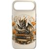 Cute Cottagecore Dragons with Books Desi Custodia per iPhone Air Dragon Reader Book Lover Fantasy, simpatica creatura floreale