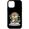 otter winter shell ice cute animal winte Custodia per iPhone 12 mini Carino Lontra Inverno con Shell