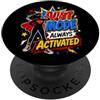 Voltrix Creative Studio Modalità Caccia Attivata Donna Supereroina Design PopSockets PopGrip Adesivo
