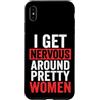 Timido Introverso Ansioso Impacciato Sin Custodia per iPhone XS Max I Get Nervous Around Pretty Women