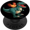 Dinosaur Chicken Outfit Felice Dinosauro Pollo Look PopSockets PopGrip Adesivo