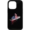 Paint Dripping Patriotic 4th of July US Custodia per iPhone 13 Pro Snowmobile Snow Machine Snowmobiling bandiera americana USA gocciolamento