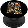 Retro Australian Shepherd Astronaut Spac Retro Australian Shepherd Astronauta Space Dogs Mid PopSockets PopGrip Adesivo
