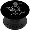 Ow Ow Ow Stickman Chronic Pain Awareness Ow Ow Ow Funny Stickman Humorous Consapevolezza del dolore cronico PopSockets PopGrip Adesivo