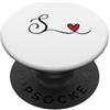 Monogram Designs S Iniziale Cuore Monogramma Regalo PopSockets PopGrip Adesivo