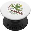 Mantis Insects Lover Gifts Green Praying Mantis Branch Bug Nature Lover PopSockets PopGrip Adesivo