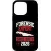 True Crime Merch for Investigative Crime Custodia per iPhone 15 Pro Max Esperto forense dalla nascita 2026 Compleanno a tema True Crime