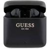 CG Mobile Guess, Auricolari Bluetooth Senza Fili, Finitura Satinata, con Logo Stampato, IPX4, Versione Bluetooth 5.1, Portata Fino a 10 Metri, Colore: Nero