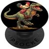 Dinosaur Chicken Outfit Divertente pollo con dinosauro Ride Costume PopSockets PopGrip Adesivo