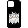Cool 3 Hip Hop Trio Street Gold Chain Fu Custodia per iPhone 15 Shiba Inu Dog Rap Old School Retro Streetwear 80s 90s Tre
