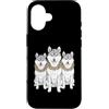 Cool 3 Hip Hop Trio Street Gold Chain Fu Custodia per iPhone 16 Shiba Inu Dog Rap Old School Retro Streetwear 80s 90s Tre