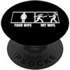 Sport Fencing Gift And Gear For Men And Scherma divertente scherma tua moglie mia moglie marito scherma PopSockets PopGrip Adesivo