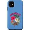 HAWAII ALOHA MAHALO ISLAND LIVING Scareb Custodia per iPhone 11 HAWAII con HIBISCUS E HONU TURTLE