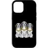 Cool 3 Hip Hop Trio Street Gold Chain Fu Custodia per iPhone 12/12 Pro Beagle Dog Rap Old School Retro Streetwear anni '80 '90 Tre