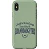 Granddaughter Girl Dad Humor Tees Custodia per iPhone X/XS Ho usato per essere in carica poi ho avuto una nipote Tee 4