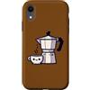 Kawaiicore Custodia per iPhone XR Carino Caffè Italiano Moka Kawaii Cottagecore Estetica