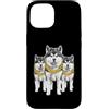 Cool 3 Hip Hop Trio Street Gold Chain Fu Custodia per iPhone 15 Akita Dog Rap Old School Retro Streetwear anni '80 '90 Tre