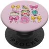 Coquette School Teachers & Students Shop Archetto per il ritorno a scuola, con fiocco, per studenti e insegnanti PopSockets PopGrip Adesivo