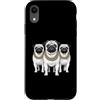 Cool 3 Hip Hop Trio Street Gold Chain Fu Custodia per iPhone XR Pug Rap Old School Retro Streetwear anni '80 '90 Tre