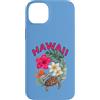 HAWAII ALOHA MAHALO ISLAND LIVING Scareb Custodia per iPhone 14 Plus HAWAII con HIBISCUS E HONU TURTLE