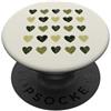 olive green Hearts Pattern Designs Carino girly minimalista Love Design || Motivo cuore verde PopSockets PopGrip Adesivo