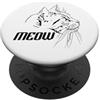 Kitten little cat devil pet puss tomcat Cat Meow PopSockets PopGrip Adesivo