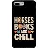 Equestrian Reading Horses Lovers Custodia per iPhone 7 Plus/8 Plus Cavalli Libri E Chill Equestre Lettura Amante
