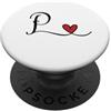 Monogram Designs P Iniziale Cuore Monogramma Regalo PopSockets PopGrip Adesivo