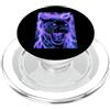 Airbrush Revival Co. Aerografo anni '90 Pantera Nero Retro Fulmine Disegno Gatto Selvaggio PopSockets PopGrip per MagSafe