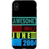 Awesome since 2004 Geburtstagsspruch Jun Custodia per iPhone XS Max 22 Anni Vintage 2004 nato giugno Fantastico da