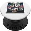 Basset Hound Puppy Lover PS Il mio cane è il mio San Valentino Basset Hound Street Graffiti PopSockets PopGrip Adesivo