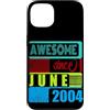 Awesome since 2004 Geburtstagsspruch Jun Custodia per iPhone 13 22 Anni Vintage 2004 nato giugno Fantastico da