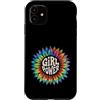 Girl Power Gift Hippie Empower Apparel Custodia per iPhone 11 Girl Power Flower Tie Dye Hippie Femminile Empower
