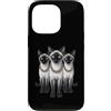 Cool 3 Hip Hop Trio Street Gold Chain Fu Custodia per iPhone 13 Pro Siamese Cat Rap Old School Retro Streetwear 80s 90s Tre