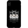 Cool 3 Hip Hop Trio Street Gold Chain Fu Custodia per iPhone XS Max Siamese Cat Rap Old School Retro Streetwear 80s 90s Tre