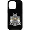Cool 3 Hip Hop Trio Street Gold Chain Fu Custodia per iPhone 13 Pro Cat Rap Old School Retro Streetwear anni '80 '90 Tre