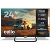 Cello CTRAV-24TZ Smart TV LED 24 12V per camper e campeggio, Tizen OS di Samsung, Gaming Hub, altoparlanti Pitch Perfect, Bluetooth, triplo sintonizzatore