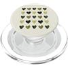olive green Hearts Pattern Designs Carino girly minimalista Love Design || Motivo cuore verde PopSockets PopGrip per MagSafe