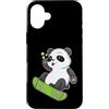 panda China animal zoo bear Himalayan ba Custodia per iPhone 16 Plus Panda Bear Skateboard