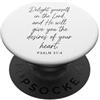 Psalm Scripture Tee Co Deliziatevi nel Signore Bibbia Versetto Fede Salmo 37:4 PopSockets PopGrip Adesivo
