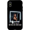 T-shirt Divertente Per Donna Trucco Umor Custodia per iPhone X/XS Maglietta meglio Tardi Che Brutta Divertente Per Donna E